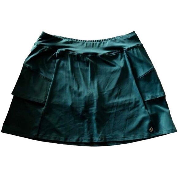 Lija Women's Elevate Skort Deep Green Size LG Nylon Golf/Tennis Style - Picture 1 of 4